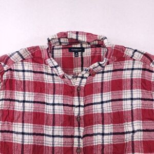 Croft & Barrow Tartan Flannel Button Up Shirt Mens Size Medium M Red White